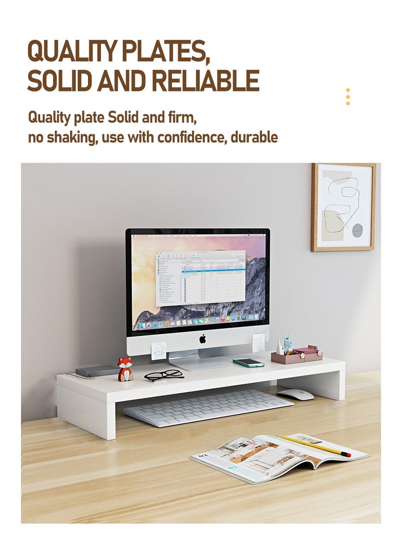 Beirui - Single Tier Computer Organizer + 3 Tier Storage Cabinet, Computer Monitor Stand, Storage Organizer, Space Saving Laptop Stand for Home and Office, Density Wood Panel Material ﻿ - Image 1