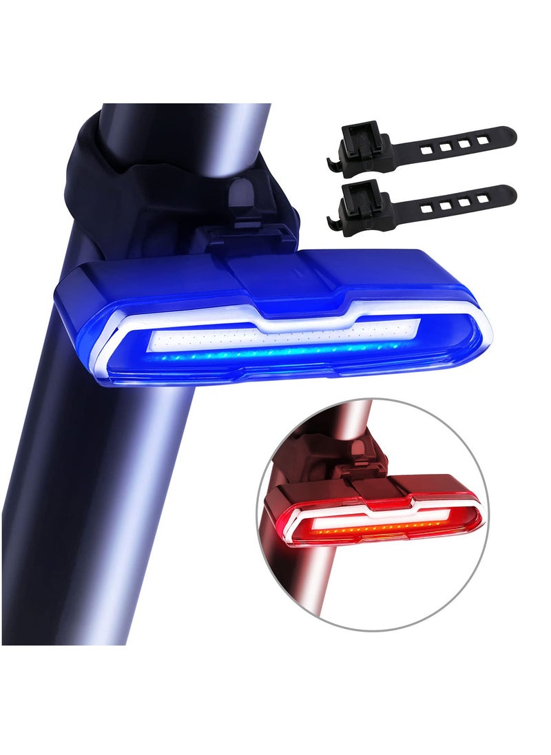 Excefore Bike Tail Light 168 Lumens Super Bright Red/Blue Bicycle Light 500mah Lithium Battery Rear Bike Light USB C Rechargeable 5 Modes Waterproof Safety for Mountain Cycling Taillights, and Road Bike  - Image 1