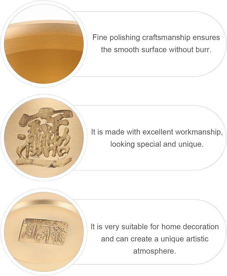 منفضة سجائر نحاسية لفنغ شوي، حامل رماد مكتنز أنيق للمكتب، وعاء زخرفي هدية - Image 4