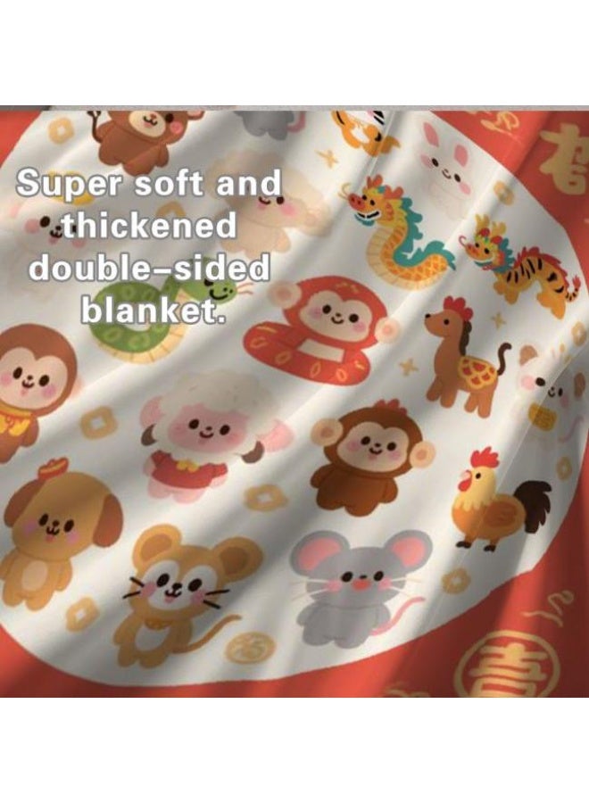 عام بطانية رقيقة من الفانيلا الكرتونية للأطفال والرضع (دافئة ومريحة، ومناسبة للنوم والألعاب) 70 سم * 100 سم - Image 5