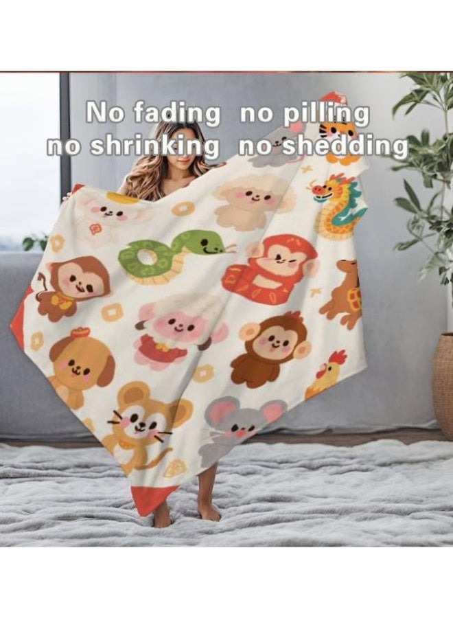 عام بطانية رقيقة من الفانيلا الكرتونية للأطفال والرضع (دافئة ومريحة، ومناسبة للنوم والألعاب) 70 سم * 100 سم - Image 4