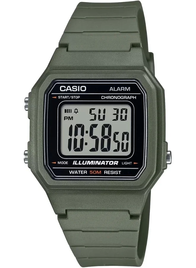 كاسيو General Line Watch: Green W-217H-3AVDF