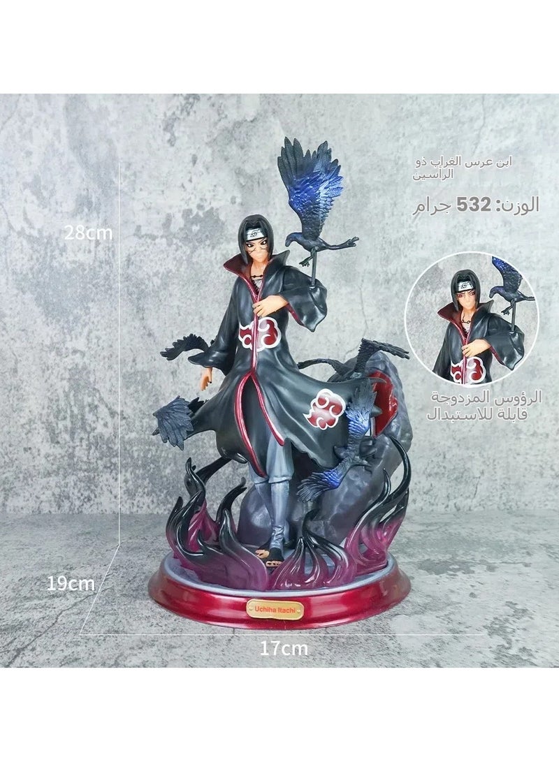 OCTOBER Naruto double-headed Raven Itachi GK Uchiha Itachi figure anime statue model ornament  - Image 4