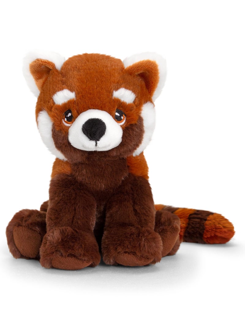 Keel Toys Keeleco Panda Red 18cm | Soft Toy | Plush Toy | Gift for Kids and Adults - Image 1