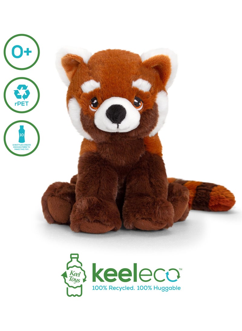 Keel Toys Keeleco Panda Red 18cm | Soft Toy | Plush Toy | Gift for Kids and Adults - Image 2