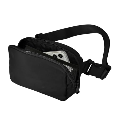 NGIL Mini Belt Bag for Women Crossbody Pack Workout Traveling Running Hiking Waist Bag with Adjustable Strap(Black) - Image 1