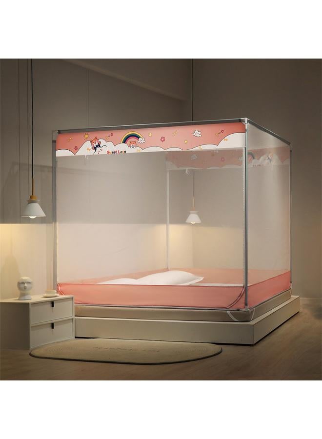 Bluejw Class A Maternal And Infant Grade Baby Anti-fall Mosquito Net Children's Household Dust-proof Thickened Full Bottom Stainless Steel Zipper Cartoon New - Image 1