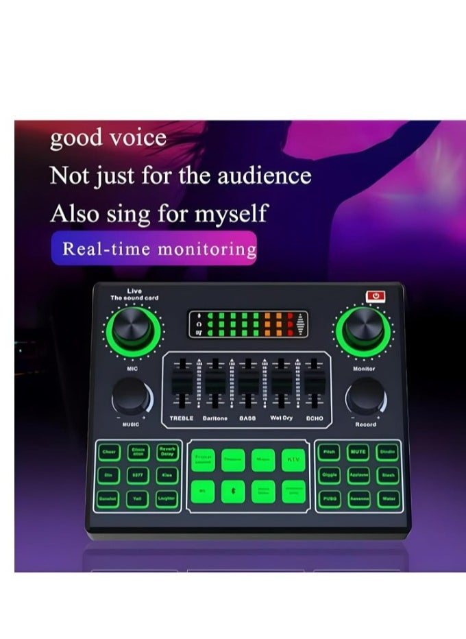 Generic Sound Card V9, Live Broadcast Sound Card, External Stereo Audio Mixer Broadcast  - Image 2