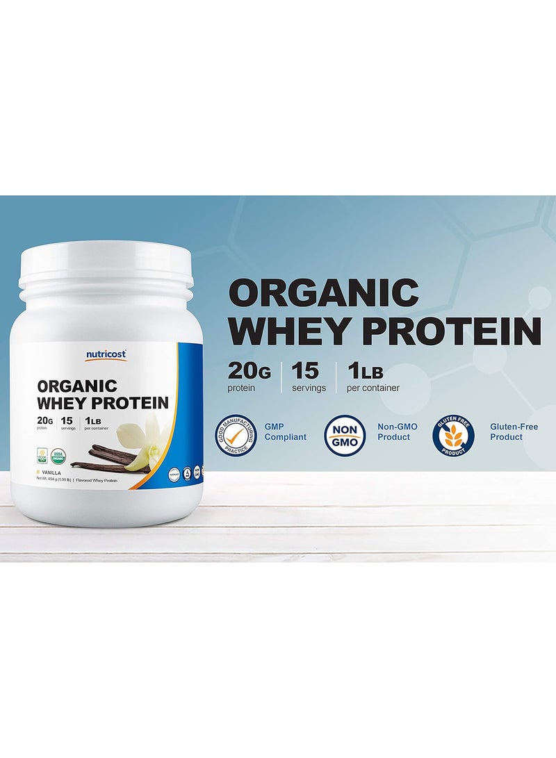 مسحوق بروتين مصل اللبن العضوي بالفانيليا 1 رطل - Image 3
