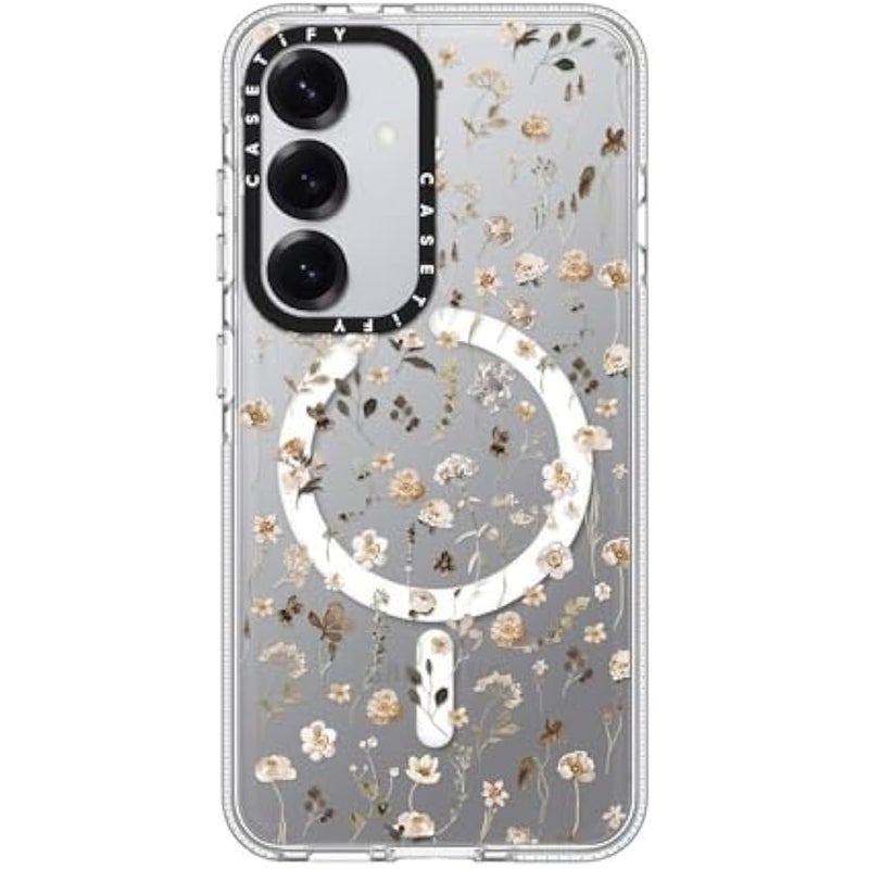 كاستيفي CASETIFY Magnetic Clear Galaxy S25 Case 【Compatible with Magsafe】 - Wildflower Friday - Image 1