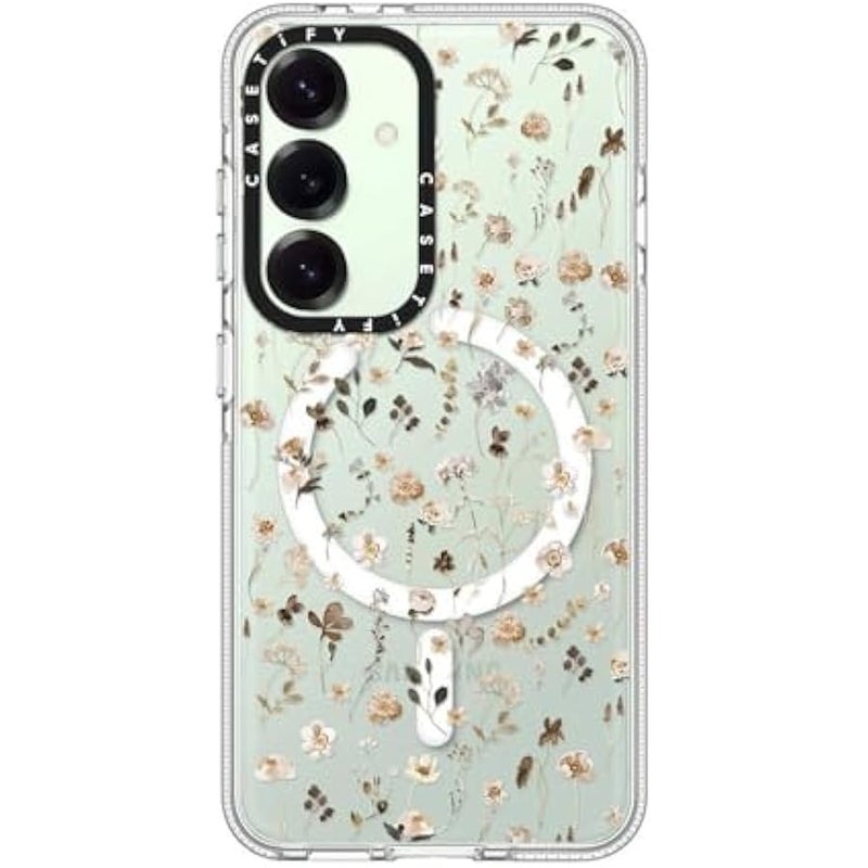 كاستيفي CASETIFY Magnetic Clear Galaxy S25 Case 【Compatible with Magsafe】 - Wildflower Friday - Image 3