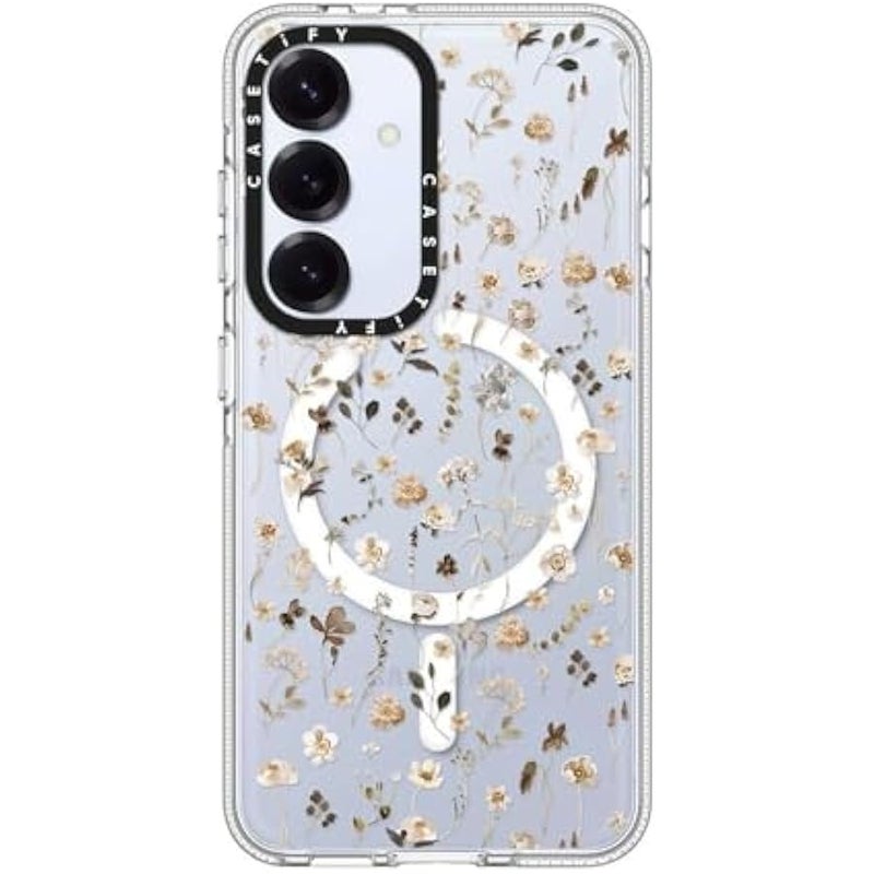 كاستيفي CASETIFY Magnetic Clear Galaxy S25 Case 【Compatible with Magsafe】 - Wildflower Friday - Image 2