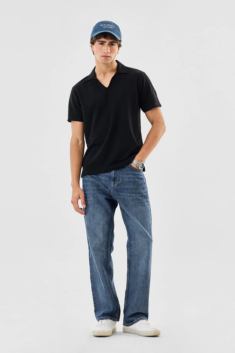 SNITCH Stretch Slim Fit Textured T-Shirt