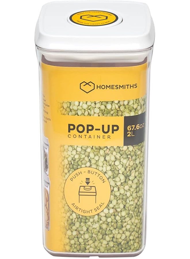 Homesmiths Jdzfx2000T001 Airtight 2 Liter Square Food Popup Container - Image 1