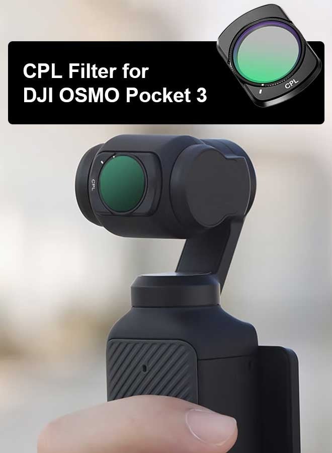 Tersely Magnetic CPL Filter for DJI Pocket 3 - Ultra-Thin Polarizing Lens with Anti-Fingerprint Coating, Scratch-Resistant Aluminum Frame, Perfect for Vlogging & Travel Photography - Image 2