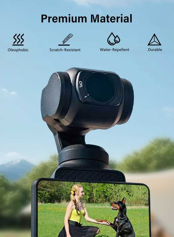 Tersely Magnetic CPL Filter for DJI Pocket 3 - Ultra-Thin Polarizing Lens with Anti-Fingerprint Coating, Scratch-Resistant Aluminum Frame, Perfect for Vlogging & Travel Photography - Image 4