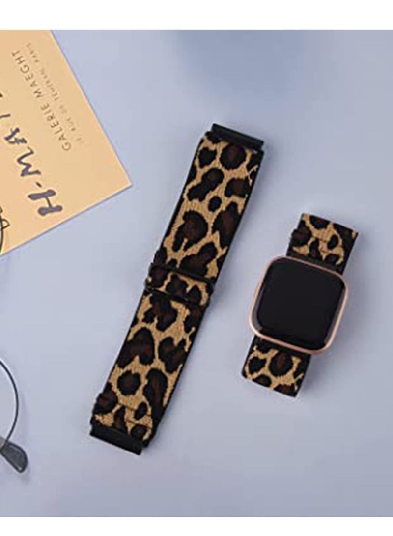 SYOSI Watch Bands of Adjustable Elastic Compatible for Fitbit Versa 1/2 Special Edition Soft Stretchy Loop Bracelet Women Men Replacement Wristbands for Fitbit Versa 1/2 Smart Watch (3 Pack)  - Image 5