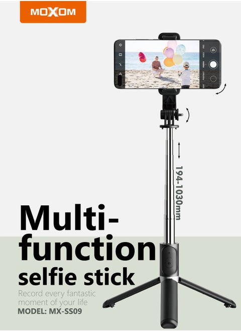 SS09 Portable Extendable and Foldable Wide Adjustable Selfie Stick