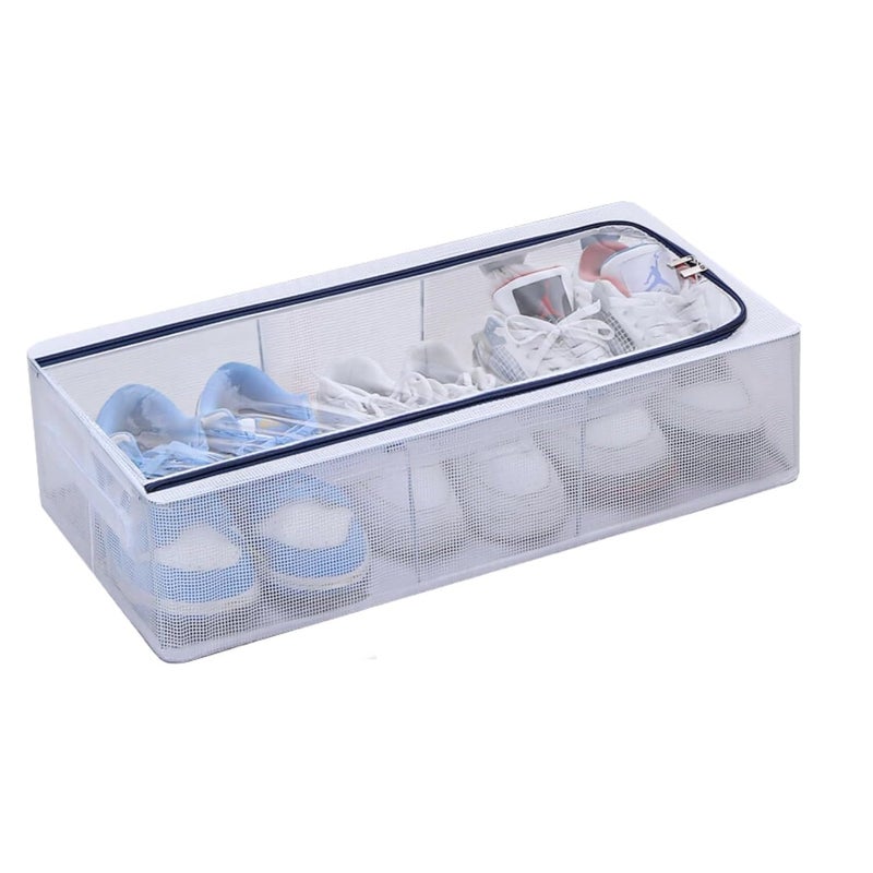 ZURITY Shoe Storage Organizer Shoe Box Organizer Transparent Shoe Rack Dustproof Shoe Cover Space Saving Box Foldable Easy to Clean Pack of 1Multicolor - Image 1