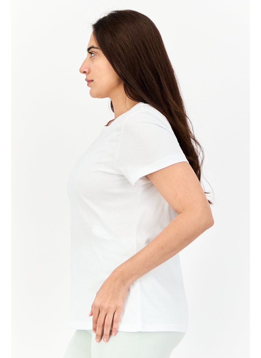 PUMA Women Sportswear Fit Short Sleeve Outdoor T-shirt, White  - Image 3