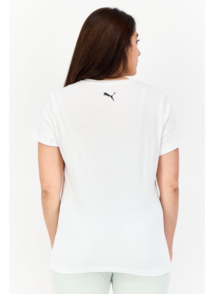 PUMA Women Sportswear Fit Short Sleeve Outdoor T-shirt, White  - Image 4
