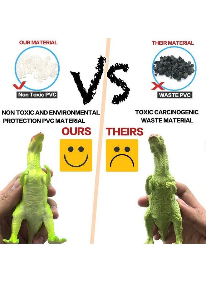 Kimicare - Kids Dinosaur Figures Toys 7 Inch Jumbo Plastic Dinosaur Playset Stem Educational Realistic Dinosaur Figurine For Boys Girls Toddlers Including Trex Stegosaurus Triceratops Monoclonius 12 Pack - Image 1