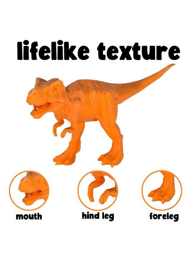 Kimicare - Kids Dinosaur Figures Toys 7 Inch Jumbo Plastic Dinosaur Playset Stem Educational Realistic Dinosaur Figurine For Boys Girls Toddlers Including Trex Stegosaurus Triceratops Monoclonius 12 Pack - Image 1