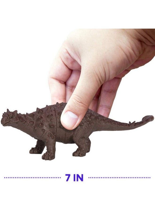 Kimicare - Kids Dinosaur Figures Toys 7 Inch Jumbo Plastic Dinosaur Playset Stem Educational Realistic Dinosaur Figurine For Boys Girls Toddlers Including Trex Stegosaurus Triceratops Monoclonius 12 Pack - Image 1