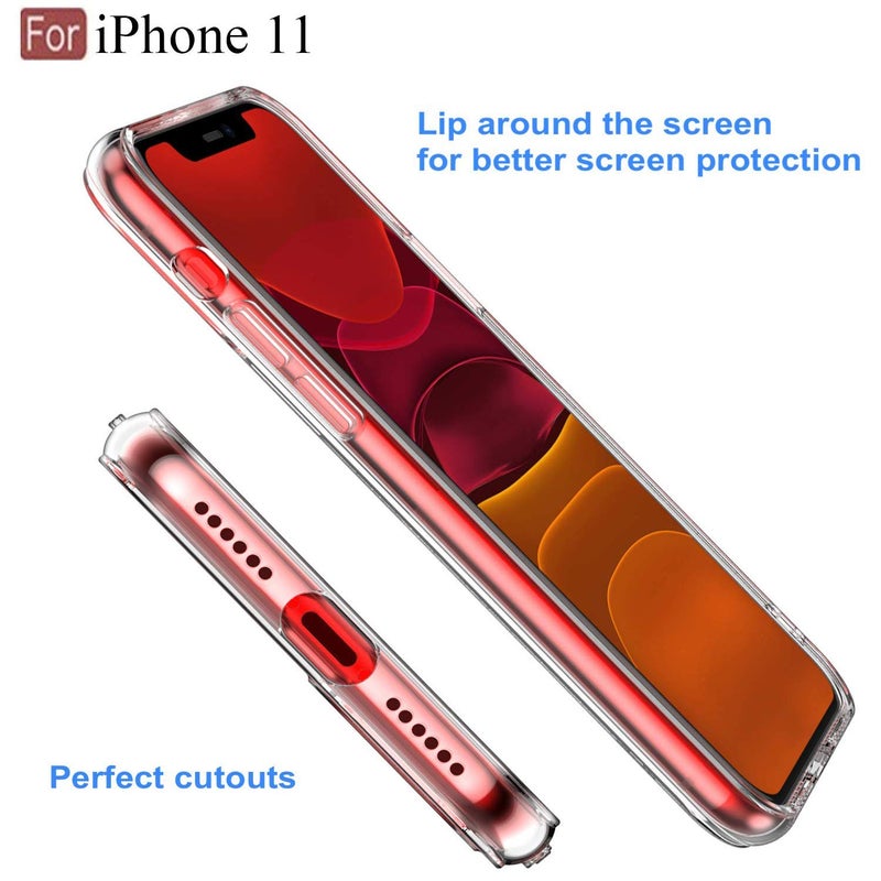 Cedo iPhone 11 Clear Case | Soft Flexible Slim-Fit | Full Body 360 Protection Shock Proof TPU Back Cover (Transparent) - Image 4