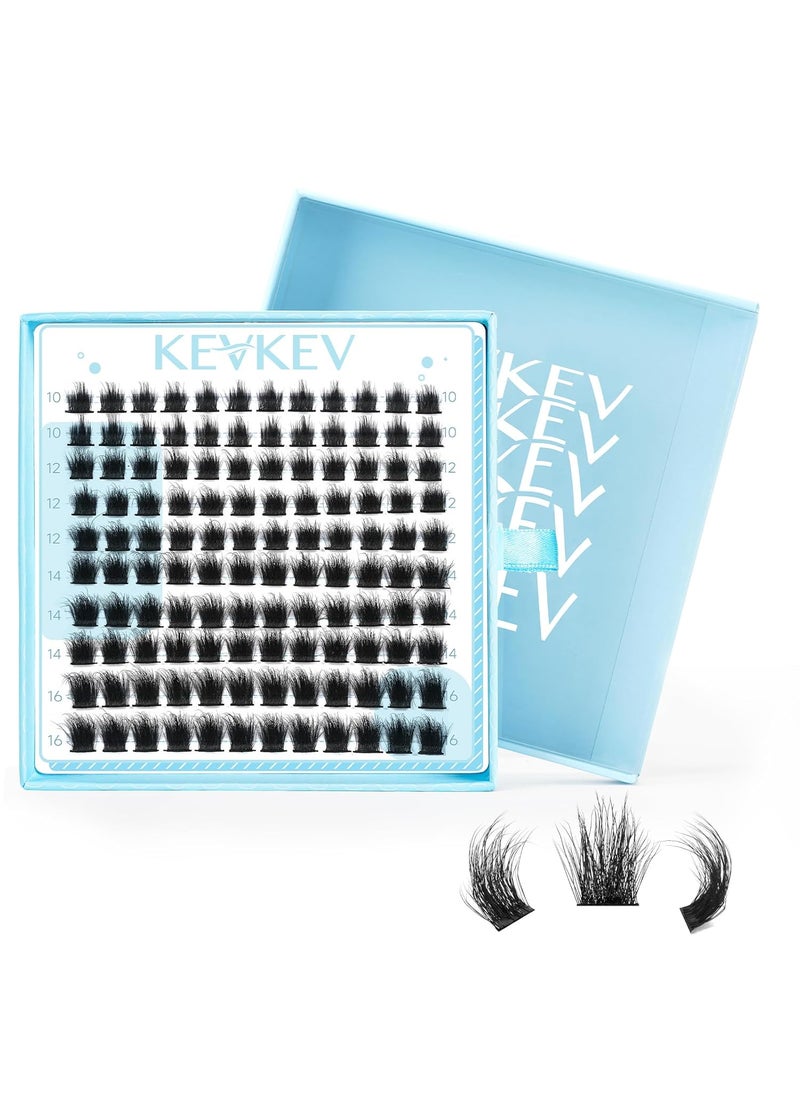 KevKev KevKev Lash Clusters 3D Fluffy Cluster Lashes 120 Pcs DIY Lash Extensions Mixed C/D Eyelash Clusters Individual Lashes Cluster Thin Band & Soft Resuable Lashes(Iris,10-16mix) 