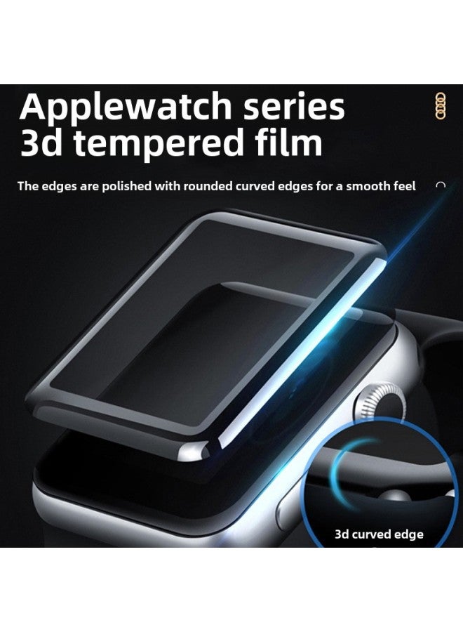 Suitable For Iwatch7 Tempered Film 3D Curved Surface Protective Film Full Screen 45mm Apple Apple Hydraulic Soft Watch Film-Color:Pmma Purple Tempered Film-Size:S10 46mm
