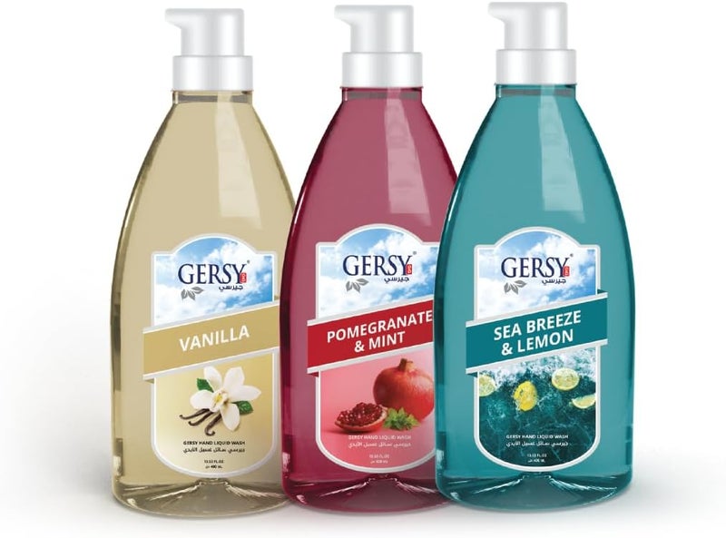 Hand liquid Wash 400 ml- 2+1Free (Pack of 3 - Color May Vary)