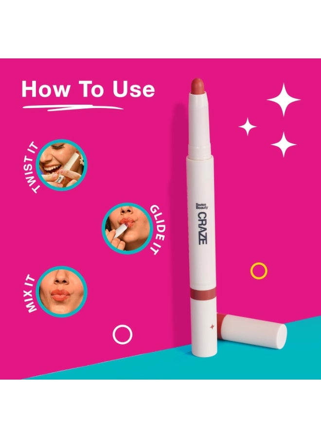 سويس بيوتي أحمر شفاه سويس بيوتي كريز ديو غير قابل للتغيير | لونان للشفاه يدومان طويلًا بلمسة نهائية ساتانية مطفية | اللون: لون طبيعي نهائي، ٢ غرام - Image 3