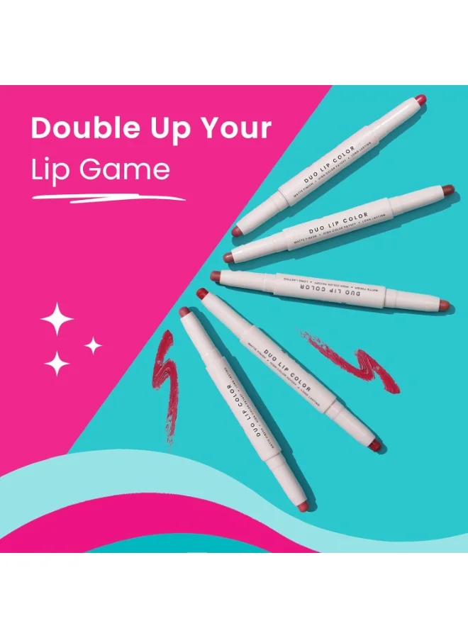 سويس بيوتي أحمر شفاه سويس بيوتي كريز ديو غير قابل للتغيير | لونان للشفاه يدومان طويلًا بلمسة نهائية ساتانية مطفية | اللون: لون طبيعي نهائي، ٢ غرام