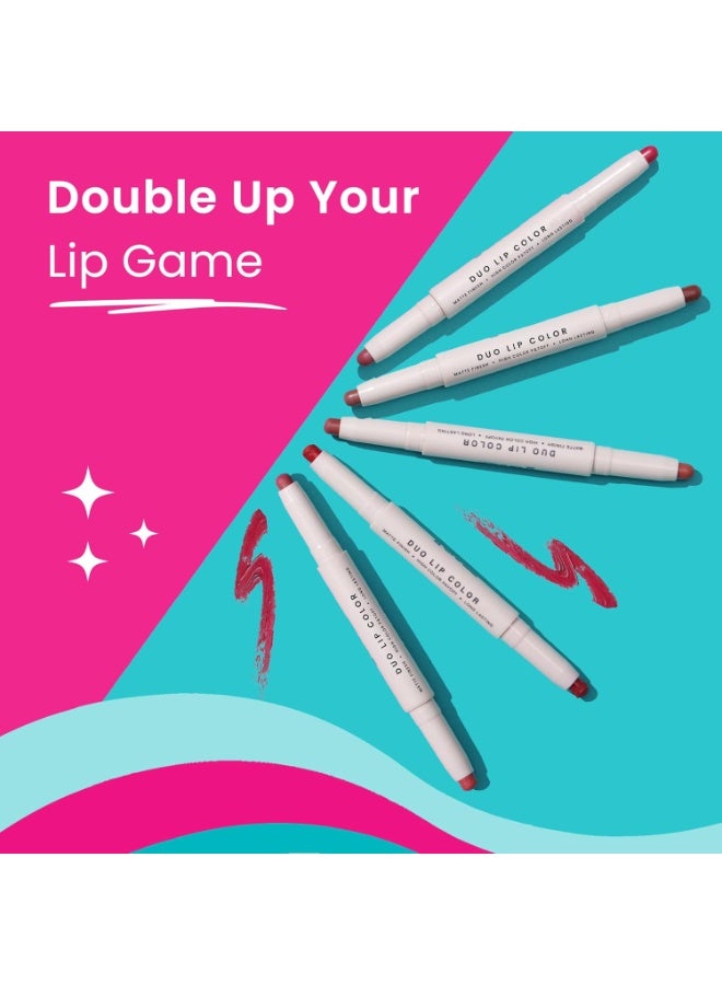 سويس بيوتي أحمر شفاه سويس بيوتي كريز ديو غير قابل للتغيير | لونان للشفاه يدومان طويلًا بلمسة نهائية ساتانية مطفية | اللون: لون طبيعي نهائي، ٢ غرام - Image 2