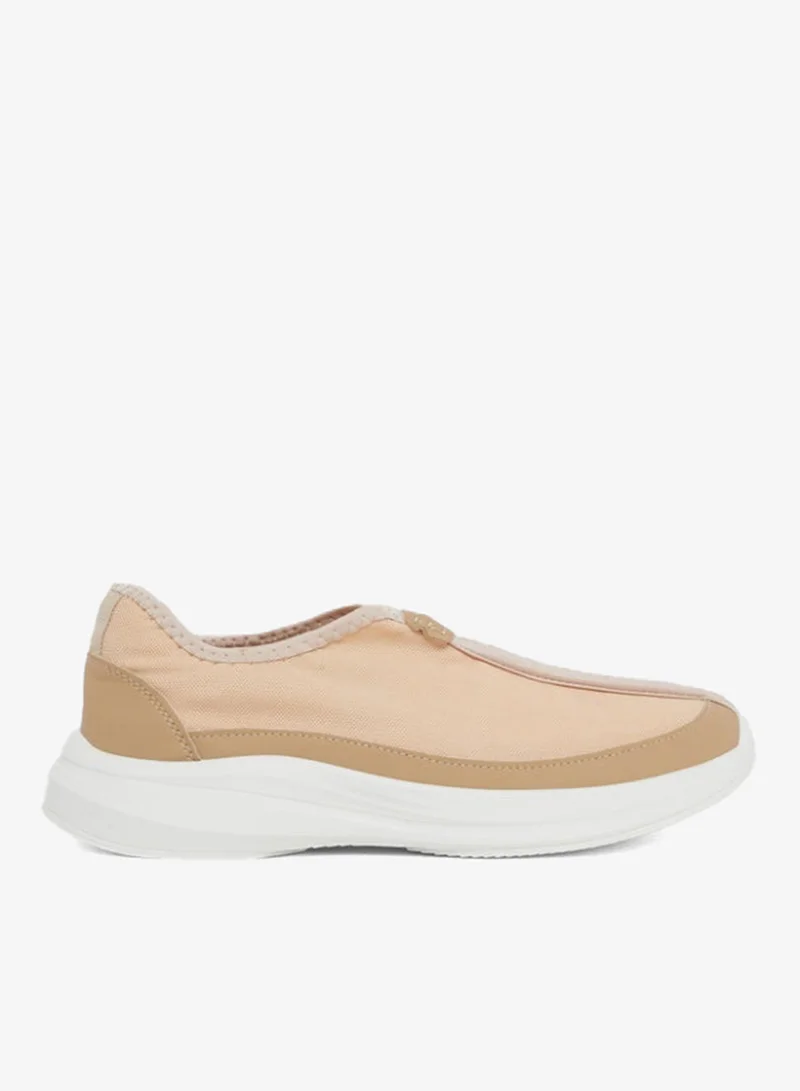 Styli Beige Slip-On Sneakers