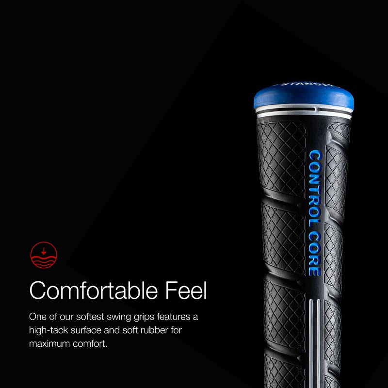 Golf Pride CP2 Wrap Golf Club Grip - Classic Wrap Grip with High-Tack Soft Rubber for Comfort & Control - Less Tension & More Power with Plus4 Technology - Standard - Black - Image 3