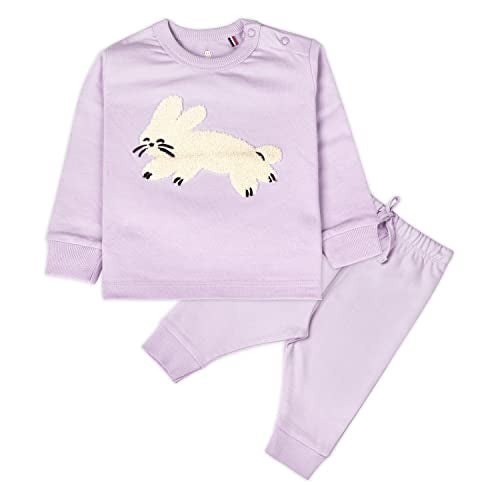 ARIEL Cotton Printed Clothing Sets For Baby Boys & Girls - Unisex Clothing Sets Full Sleeve T-Shirt & Pant (Prpl Cat_2-3 Years), Purple - Image 1