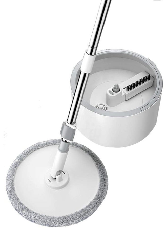XSJJ spin mop Spin Mop, Spin Mop and Bucket System 360° Self Wringing Spinning Mop with Machine Washable Microfiber Mop Heads Easy To Use and Store spin mop and bucket cleaning system