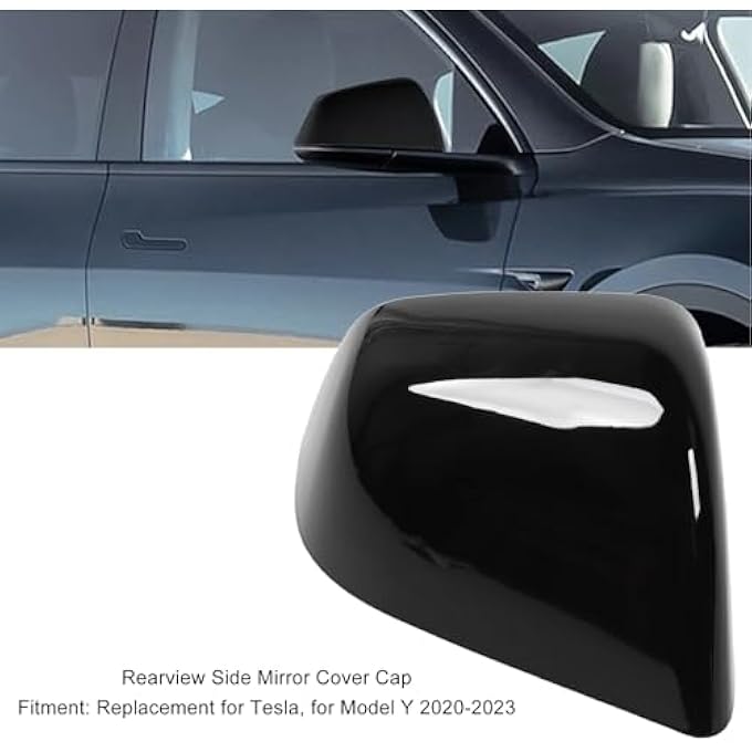 Tesla Side Mirror Cover Replacement For 20202023 Rearview Door Mirror Cover Auto Rearview Cover Right 149559400A - Image 2