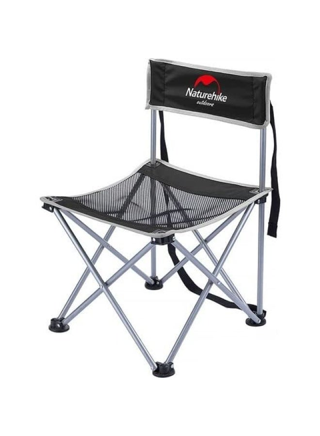 Naturehike Light Folding Chair | Outdoor Seating | Compact & Portable | 100 Kg Load Capacity | Durable Steel Construction | Black
