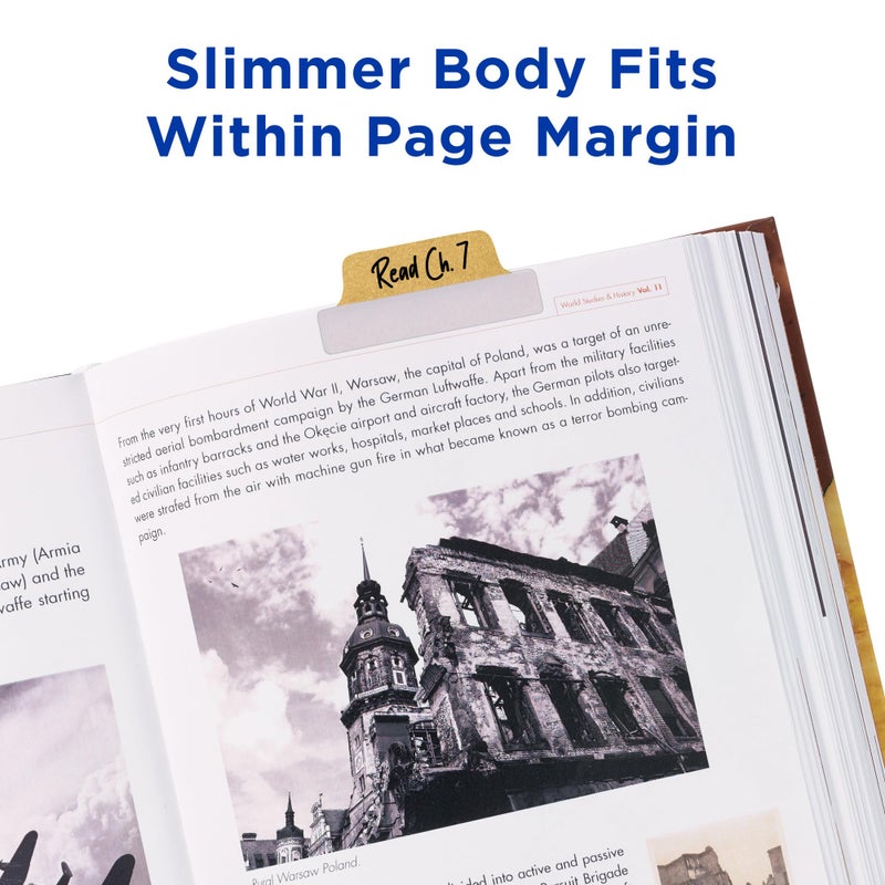 Avery Margin Ultra Tabs, 2.5" x 1", 2-Side Writable, Assorted Metallic, 24 Repositionable Page Tabs (74786) - Image 2