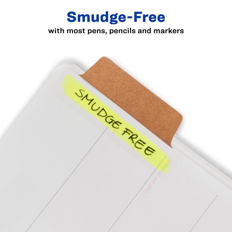 Avery Margin Ultra Tabs, 2.5" x 1", 2-Side Writable, Assorted Metallic, 24 Repositionable Page Tabs (74786) - Image 4