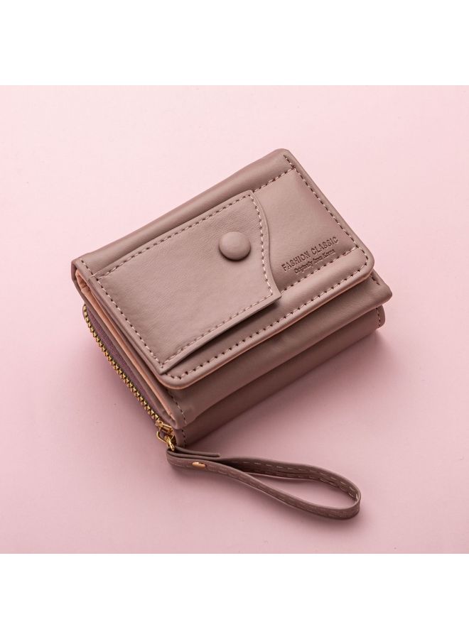 New Coin Purse Three-fold Uni Zipper Purse Short Wallet
