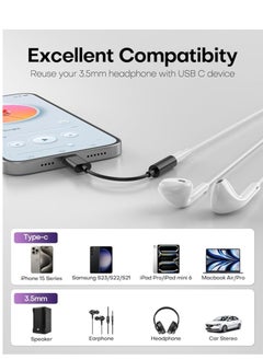 Generic USB C Digital to 3.5 mm Female Headphone Jack Adapter, Type C Aux Audio Dongle Converter for iPad Pro 11" 12.9" 2018/Google Pixel/5 4 3 2/ XL/Samsung S21 S20 Ultra Z Flip S20+ Note 20 S10 S9 Plus  - Image 3