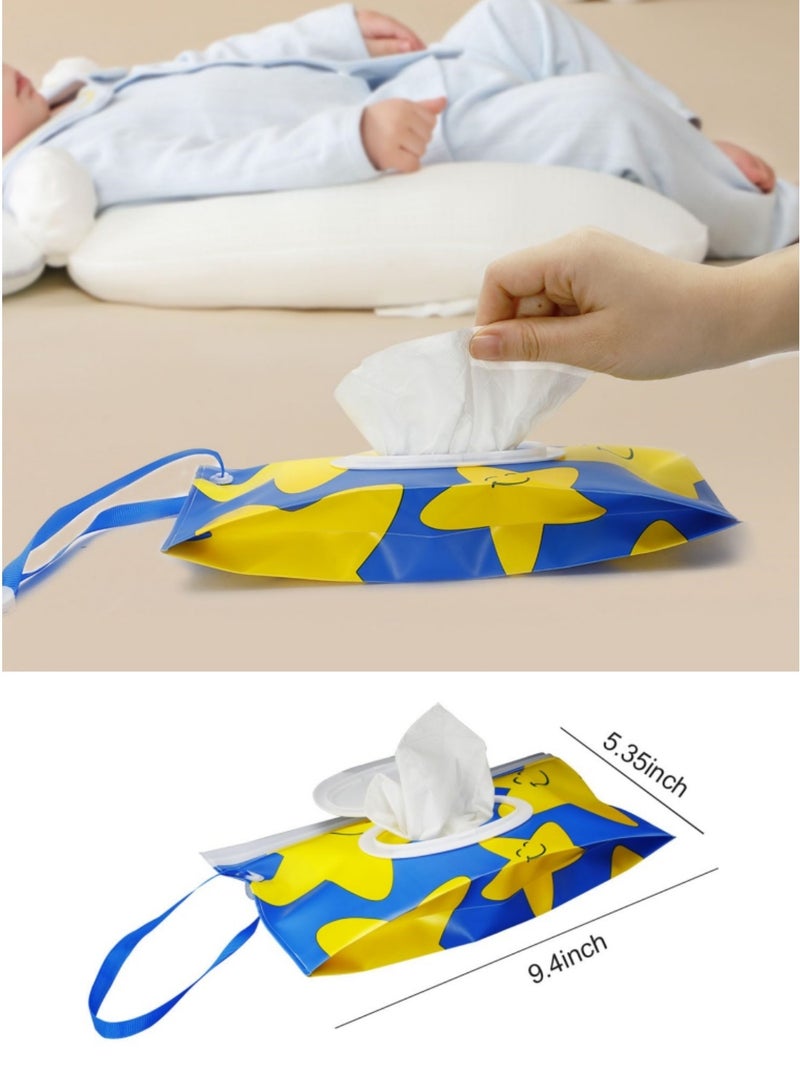 Mmmon 4 Pack Baby Wipes Container, Reusable Portable Wet Wipe Pouch, Wipe Dispenser Container, Baby Travel Wet Wipe Holder  - Image 3