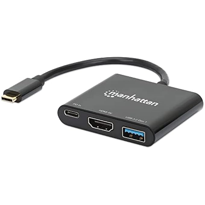 Manhattan USB-C TO HDMI 3-IN-1 DOCKING CONVERTER WITH POWER DELIVERY - Image 1