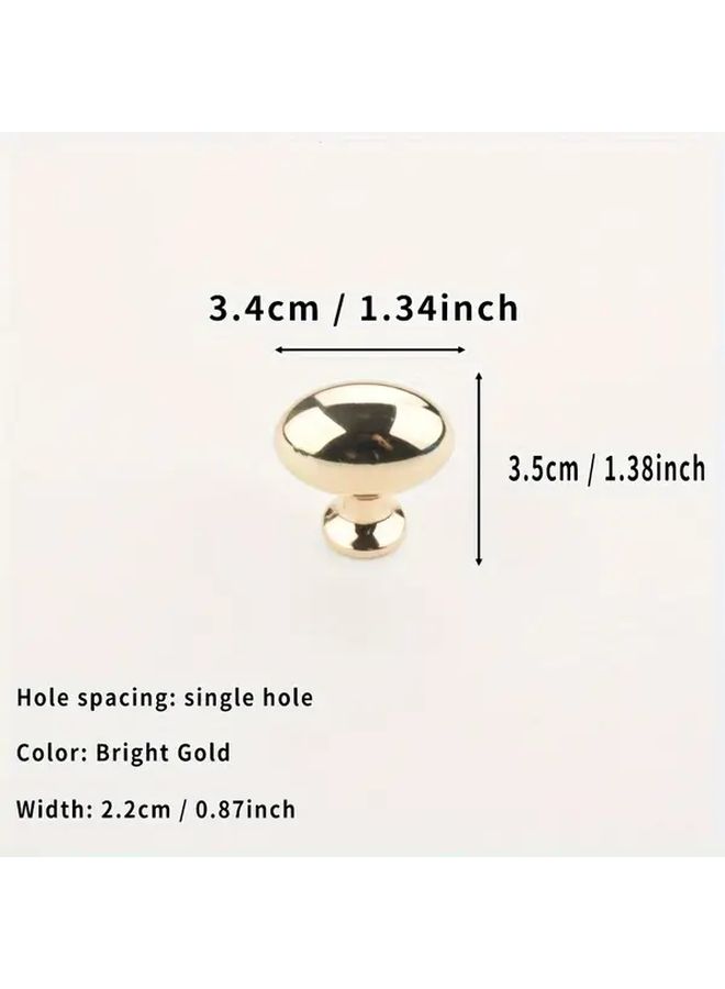 10 Pack Bright Golden Oval Aluminum Cabinet Knobs for Drawer Wardrobe Door Hardware - Image 3