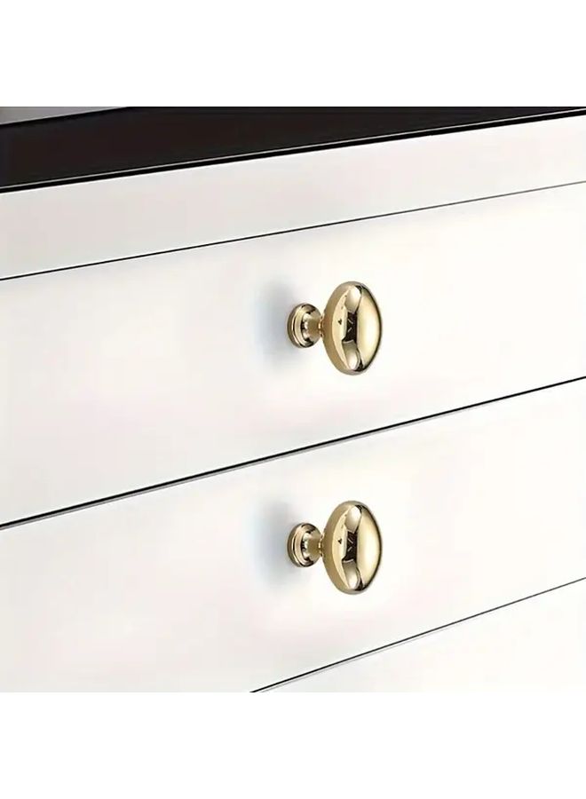 10 Pack Bright Golden Oval Aluminum Cabinet Knobs for Drawer Wardrobe Door Hardware - Image 5