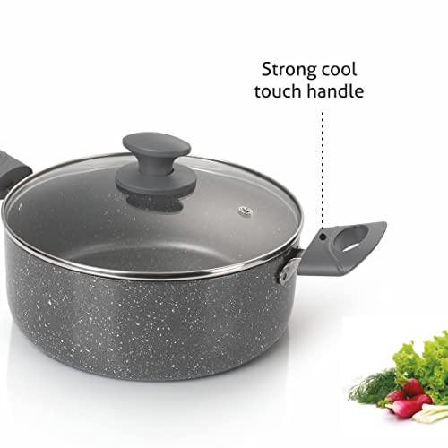 Alda Marbello Non Stick Casserole with Lid 28cm 8.0 Litre - Image 4